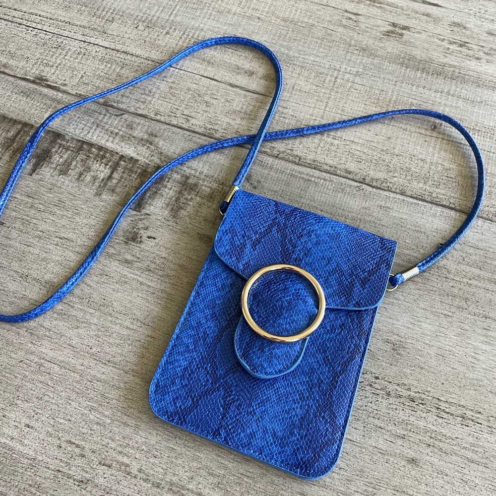 Blue crossbody pouch- brand new